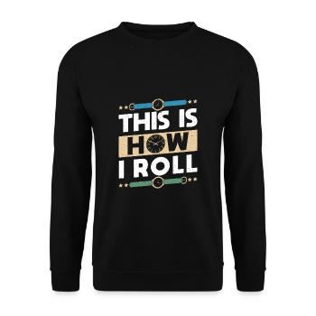 Voici comment je roule montre cadeau de chemise collector - Sweat-shirt Unisexe - noir - Devant - Alina (178cm) & Michal (187cm)