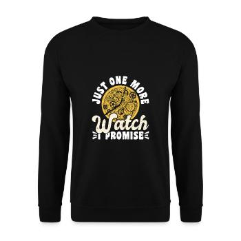 Just One More Watch I Promise - Unisex Pullover - Schwarz - Vorne - Alina (178cm) & Michal (187cm)
