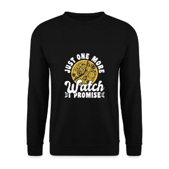 Just One More Watch I Promise - Unisex Pullover - Schwarz - Vorne - Alina (178cm) & Michal (187cm)