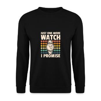 Just One More Watch I Promise - Unisex Pullover - Schwarz - Vorne - Alina (178cm) & Michal (187cm)