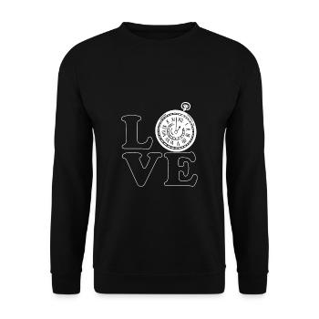 Chemise Love Watch Cadeau - Sweat-shirt Unisexe - noir - Devant - Alina (178cm) & Michal (187cm)