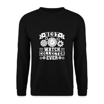 Meilleur cadeau de chemise de collectionneur de montres - Sweat-shirt Unisexe - noir - Devant - Alina (178cm) & Michal (187cm)