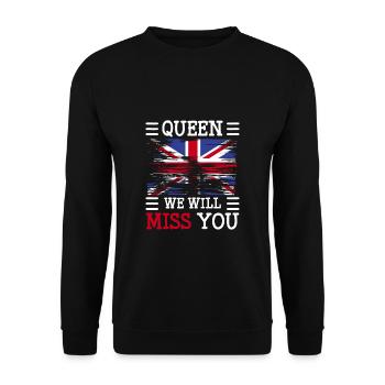 Queen We Will Miss You Shirt Gift - Unisex Sweatshirt - black - Front - Alina (178cm) & Michal (187cm)