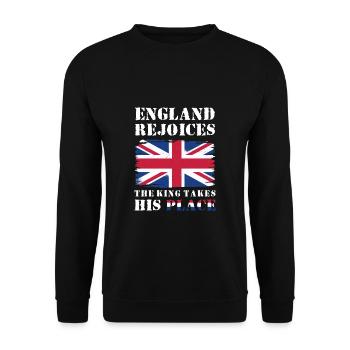 England Rejoices The King Takes His Place - Unisex Sweatshirt - black - Front - Alina (178cm) & Michal (187cm)