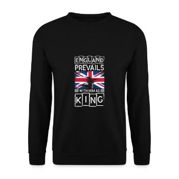 L’Angleterre l’emporte avec lui comme roi - Sweat-shirt Unisexe - noir - Devant - Alina (178cm) & Michal (187cm)