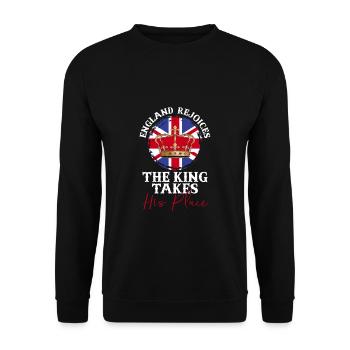 England Rejoices The King Takes His Place - Unisex Sweatshirt - black - Front - Alina (178cm) & Michal (187cm)