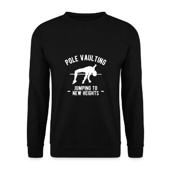 Chemise de saut à la perche Citation cadeau - Sweat-shirt Unisexe - noir - Devant - Alina (178cm) & Michal (187cm)