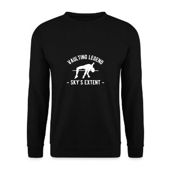 Chemise de saut à la perche Citation cadeau - Sweat-shirt Unisexe - noir - Devant - Alina (178cm) & Michal (187cm)