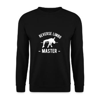 Reverse Limbo Master Shirt Geschenk - Unisex Pullover - Schwarz - Vorne - Alina (178cm) & Michal (187cm)