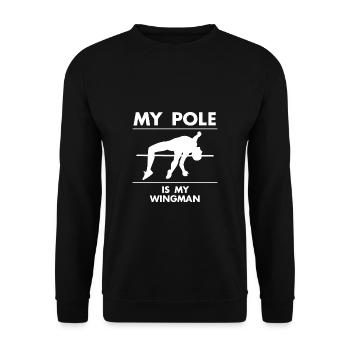 Chemise de saut à la perche Cadeau Saut à la perche Slogan - Sweat-shirt Unisexe - noir - Devant - Alina (178cm) & Michal (187cm)