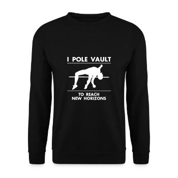 Chemise de saut à la perche Cadeau Saut à la perche Slogan - Sweat-shirt Unisexe - noir - Devant - Alina (178cm) & Michal (187cm)