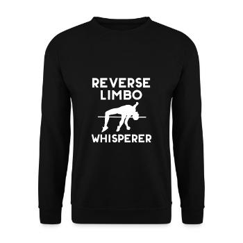 Reverse Limbo Whisperer Shirt Geschenk - Unisex Pullover - Schwarz - Vorne - Alina (178cm) & Michal (187cm)