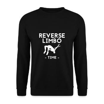Reverse Limbo Time Shirt Geschenk - Unisex Pullover - Schwarz - Vorne - Alina (178cm) & Michal (187cm)