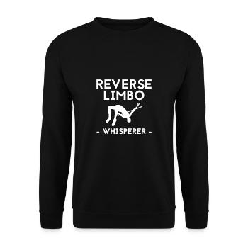 Reverse Limbo Whisperer Shirt Geschenk - Unisex Pullover - Schwarz - Vorne - Alina (178cm) & Michal (187cm)