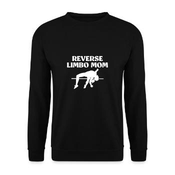 Reverse Limbo Mom Shirt Muttertag Mama - Unisex Pullover - Schwarz - Vorne - Alina (178cm) & Michal (187cm)
