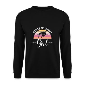 Reverse Limbo Girl Shirt Stabhochsprung - Unisex Pullover - Schwarz - Vorne - Alina (178cm) & Michal (187cm)