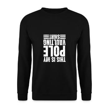 This Is My Pole Vault Shirt Geschenk - Unisex Pullover - Schwarz - Vorne - Alina (178cm) & Michal (187cm)