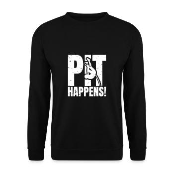 Pit Happens Pole Vault Chemise Cadeau - Sweat-shirt Unisexe - noir - Devant - Alina (178cm) & Michal (187cm)