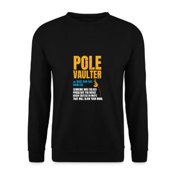 Pole Vault Definition Stabhochsprung Shirt - Unisex Pullover - Schwarz - Vorne - Alina (178cm) & Michal (187cm)