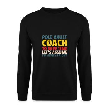Pole Vault Coach Definition Stabhochsprung Trainer - Unisex Pullover - Schwarz - Vorne - Alina (178cm) & Michal (187cm)