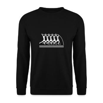 Cadeau Vintage Retro Pole Vault Shirt - Sweat-shirt Unisexe - noir - Devant - Alina (178cm) & Michal (187cm)