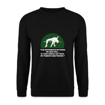 Chemise de saut à la perche cadeau - Sweat-shirt Unisexe - noir - Devant - Alina (178cm) & Michal (187cm)