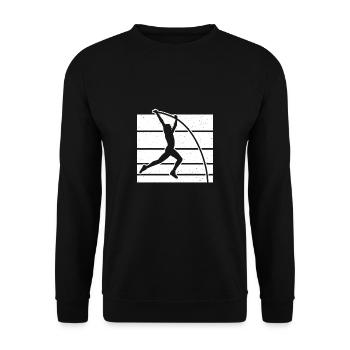 Cadeau Vintage Retro Pole Vault Shirt - Sweat-shirt Unisexe - noir - Devant - Alina (178cm) & Michal (187cm)