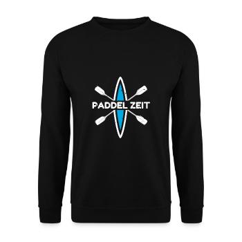 Paddel Zeit Shirt Geschenk Kajak Fahrer - Unisex Pullover - Schwarz - Vorne - Alina (178cm) & Michal (187cm)