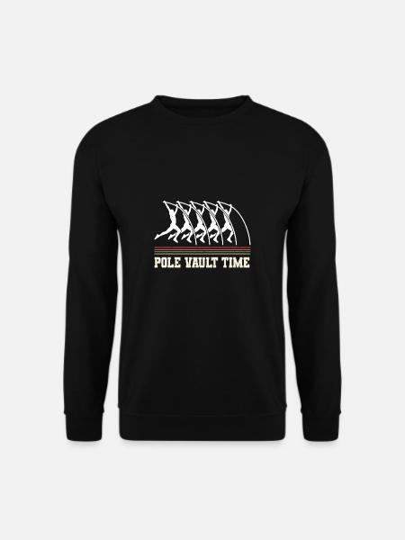 Vintage Retro Stabhochsprung Shirt Pole Vault Time - Unisex Pullover - Schwarz
