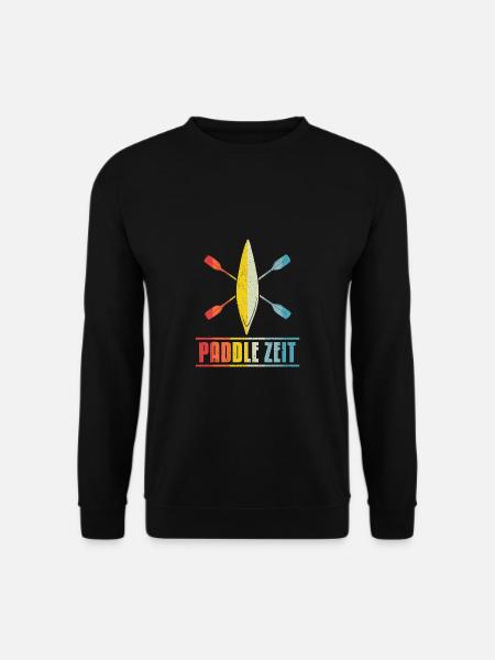 Paddle Zeit Shirt Geschenk Kajak Fahrer - Unisex Pullover - Schwarz