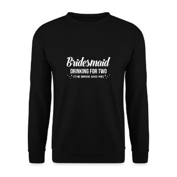 Chemise de demoiselle d’honneur Cadeau - Sweat-shirt Unisexe - noir - Devant - Alina (178cm) & Michal (187cm)