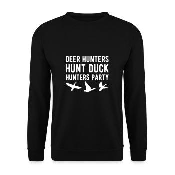 Chemise de chasse au canard Cadeau Chasse au canard - Sweat-shirt Unisexe - noir - Devant - Alina (178cm) & Michal (187cm)