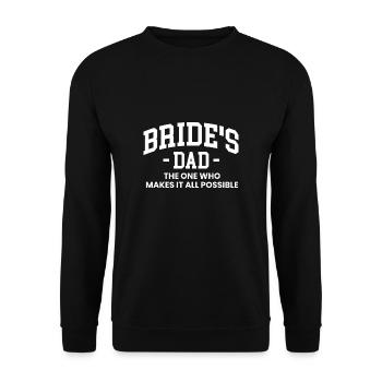 Père De La Chemise de la mariée Cadeau Père de mariage - Sweat-shirt Unisexe - noir - Devant - Alina (178cm) & Michal (187cm)