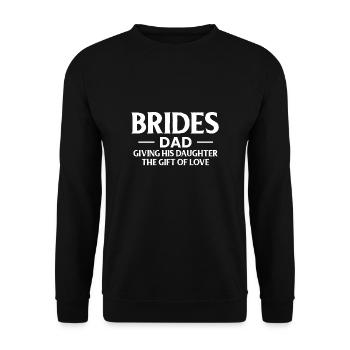 Père De La Chemise de la mariée Cadeau Père de mariage - Sweat-shirt Unisexe - noir - Devant - Alina (178cm) & Michal (187cm)