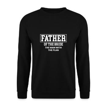 Père De La Chemise de la mariée Cadeau Père de mariage - Sweat-shirt Unisexe - noir - Devant - Alina (178cm) & Michal (187cm)