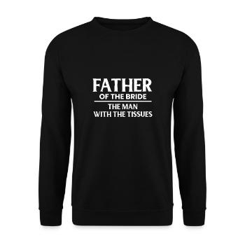 Père De La Chemise de la mariée Cadeau Père de mariage - Sweat-shirt Unisexe - noir - Devant - Alina (178cm) & Michal (187cm)