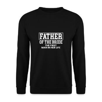 Père De La Chemise de la mariée Cadeau Père de mariage - Sweat-shirt Unisexe - noir - Devant - Alina (178cm) & Michal (187cm)