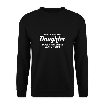 Père De La Chemise de la mariée Cadeau Père de mariage - Sweat-shirt Unisexe - noir - Devant - Alina (178cm) & Michal (187cm)