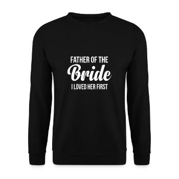 Père De La Chemise de la mariée Cadeau Père De La Mariée - Sweat-shirt Unisexe - noir - Devant - Alina (178cm) & Michal (187cm)
