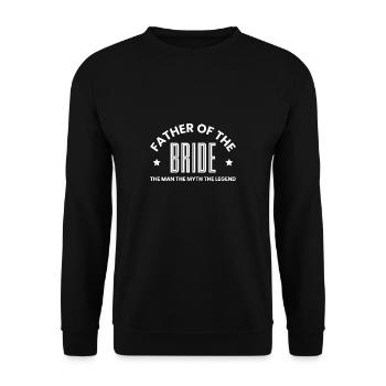 Père De La Chemise de la mariée Cadeau Père De La Mariée - Sweat-shirt Unisexe - noir - Devant - Alina (178cm) & Michal (187cm)