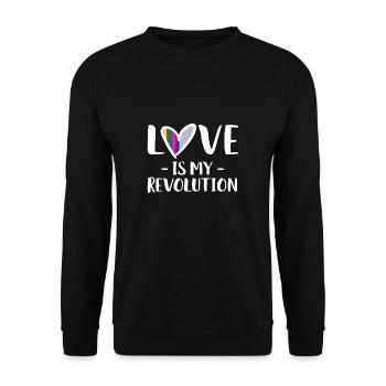 Cadeau de chemise LGBTQ+ Mois LGBT - Sweat-shirt Unisexe - noir - Devant - Alina (178cm) & Michal (187cm)