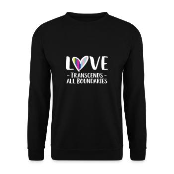 Cadeau de chemise LGBTQ+ Mois LGBT - Sweat-shirt Unisexe - noir - Devant - Alina (178cm) & Michal (187cm)