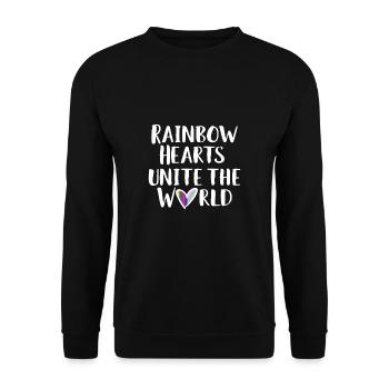 Cadeau de chemise LGBTQ+ Mois LGBT - Sweat-shirt Unisexe - noir - Devant - Alina (178cm) & Michal (187cm)