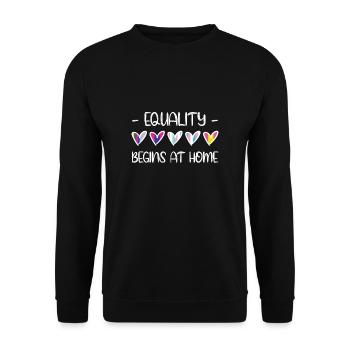 Cadeau de chemise LGBTQ+ Mois LGBT - Sweat-shirt Unisexe - noir - Devant - Alina (178cm) & Michal (187cm)