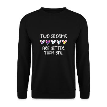 Cadeau de chemise LGBTQ+ Mois LGBT - Sweat-shirt Unisexe - noir - Devant - Alina (178cm) & Michal (187cm)