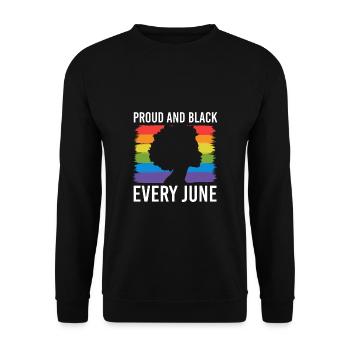 Cadeau de chemise LGBTQ+ Mois LGBT - Sweat-shirt Unisexe - noir - Devant - Alina (178cm) & Michal (187cm)