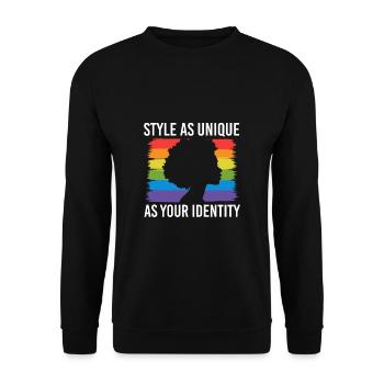 Cadeau de chemise LGBTQ+ Mois LGBT - Sweat-shirt Unisexe - noir - Devant - Alina (178cm) & Michal (187cm)