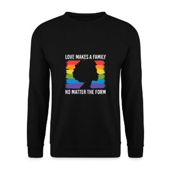 Cadeau de chemise LGBTQ+ Mois LGBT - Sweat-shirt Unisexe - noir - Devant - Alina (178cm) & Michal (187cm)