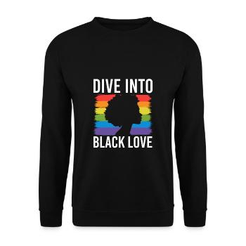 Cadeau de chemise LGBTQ+ Mois LGBT - Sweat-shirt Unisexe - noir - Devant - Alina (178cm) & Michal (187cm)