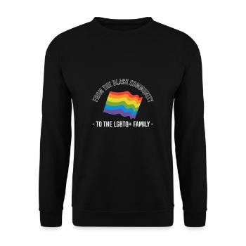 Cadeau de chemise LGBTQ+ Mois LGBT - Sweat-shirt Unisexe - noir - Devant - Alina (178cm) & Michal (187cm)